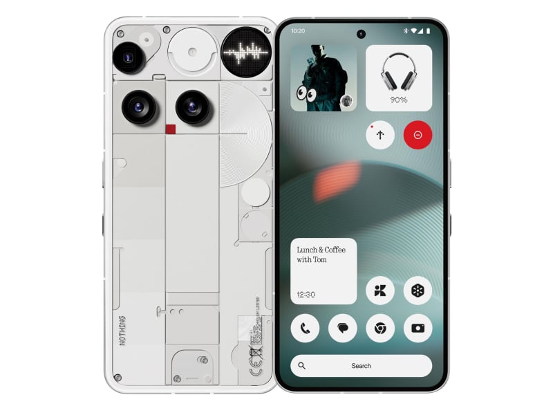Nothing Phone (3) 16/512 GB White – widok telefonu z przodu