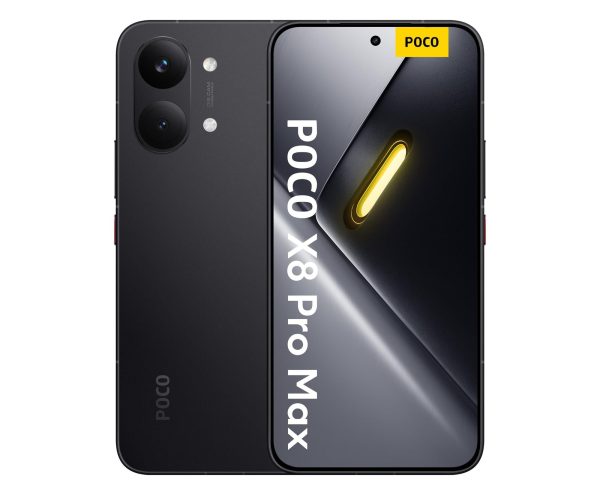 Xiaomi POCO X8 Pro Max 12/512GB Black – widok z przodu