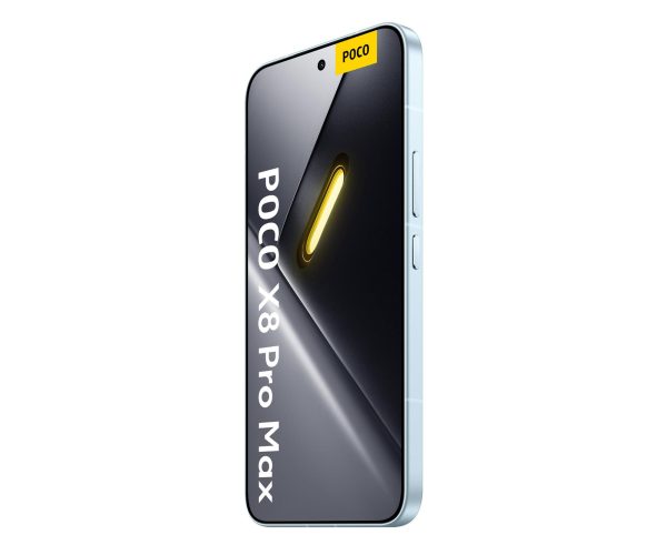 POCO X8 Pro Max Blue – profil boczny obudowy