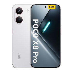 Xiaomi POCO X8 Pro 12/512GB White – widok z przodu i tyłu