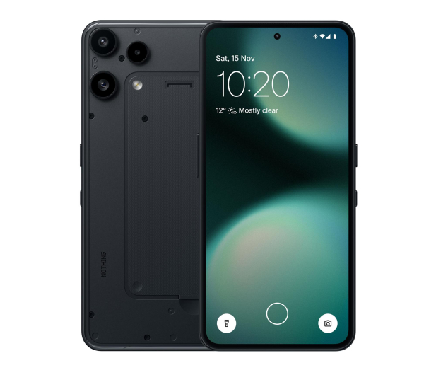 Nothing Phone (3a) Lite Black — widok frontu