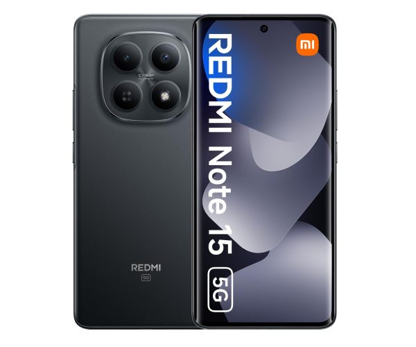 Xiaomi Redmi Note 15 5G 6/128 GB Black — przód i tył