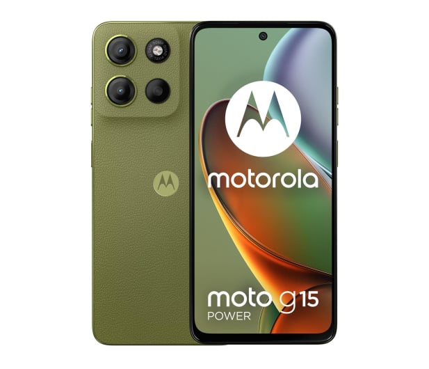 Motorola moto g15 power 8/256GB Iguana Green – widok z przodu