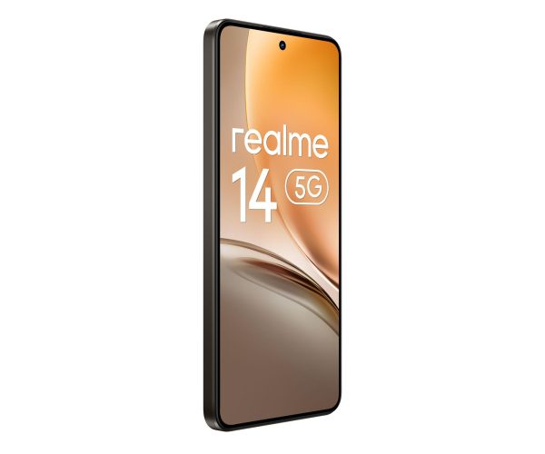 realme 14 5G Storm Titanium – ujęcie telefonu pod kątem