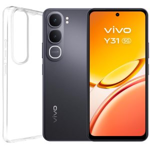 vivo Y31 5G w kolorze czarnym – widok frontu