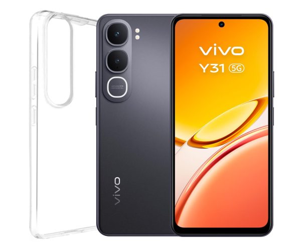vivo Y31 5G w kolorze czarnym – widok frontu