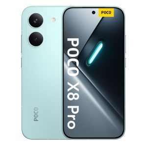 Xiaomi POCO X8 Pro 12/512GB Green – widok z przodu i tyłu