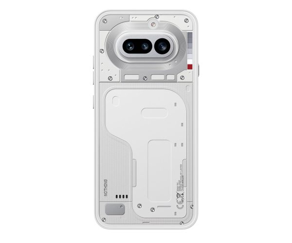 Nothing Phone (4a) w kolorze białym – ujęcie tylnego panelu
