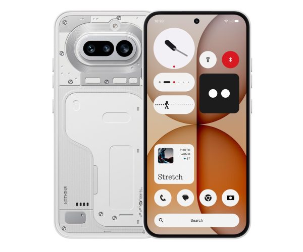 Nothing Phone (4a) w kolorze białym – widok frontu