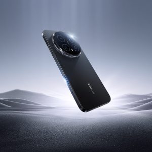 Czarny HONOR Magic8 Pro z widocznym tyłem i okrągłym modułem aparatów