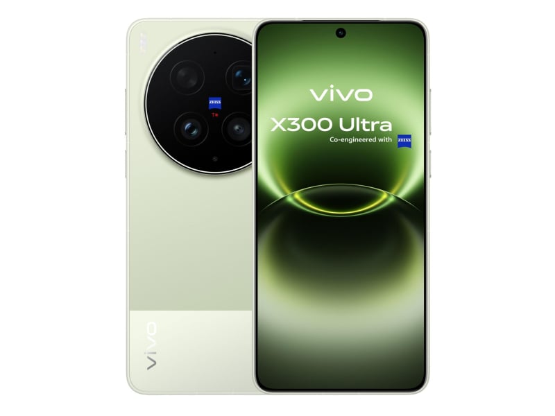 vivo X300 Ultra 5G w kolorze zielonym – widok tylnego panelu z aparatem