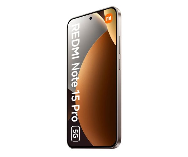 Xiaomi Redmi Note 15 Pro 5G w kolorze tytanowym – ujęcie pod kątem